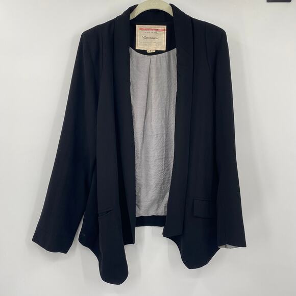 Anthropologie Cartonnier Cornerstone Director Open Front Blazer Black Medium - Picture 3 of 8